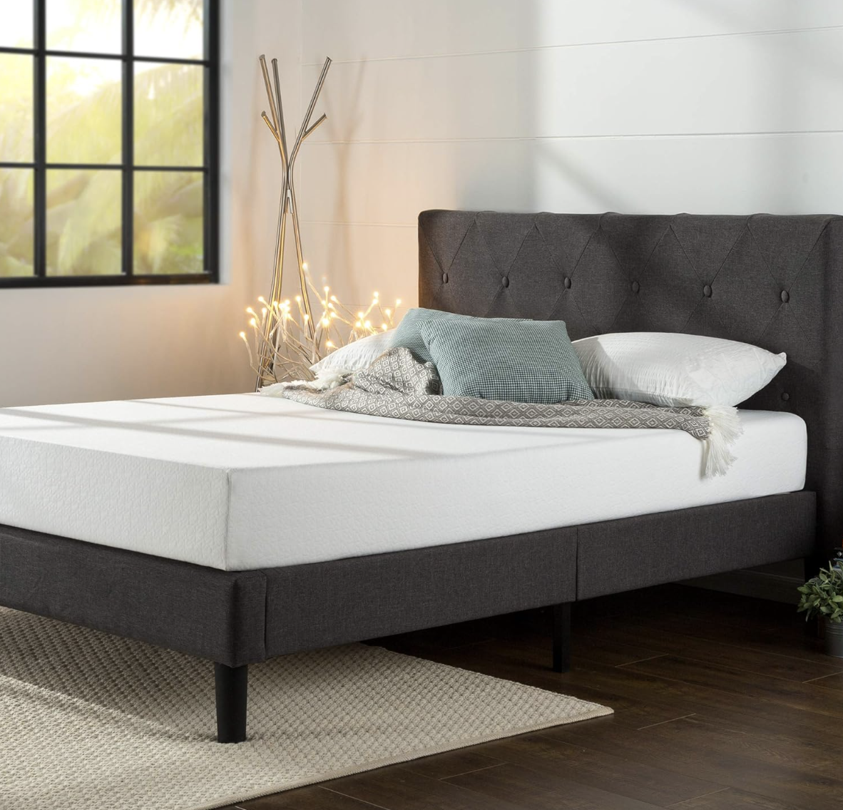 Shalini Upholstered Platform Bed Frame - Thumbnail 3